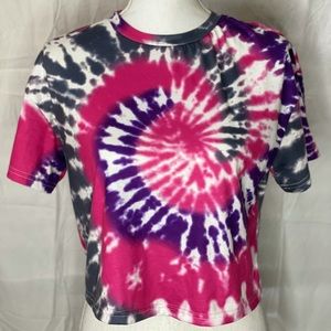 Tie dye cropped shirt